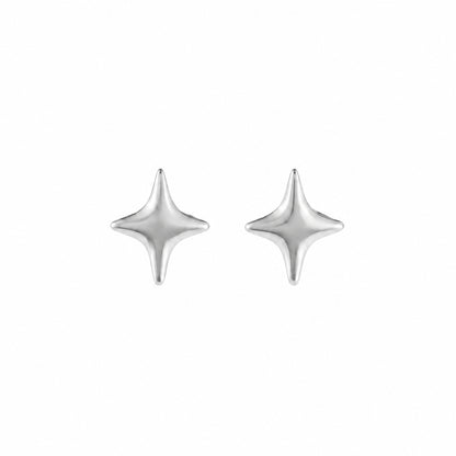 La Morongo Co. 7059 Korean Elegance 316L Stainless Steel Diamond Star Earrings