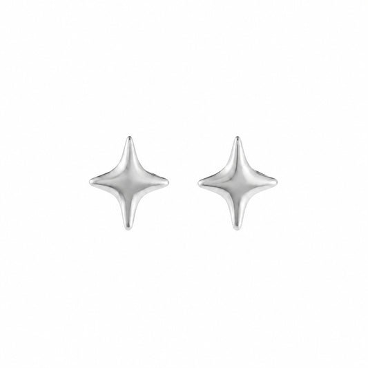 La Morongo Co. 7059 Korean Elegance 316L Stainless Steel Diamond Star Earrings