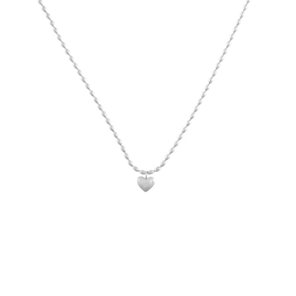 La Morongo Co. 7032 Korean Elegance 316L Stainless Steel Heart & Oval Bead Necklace